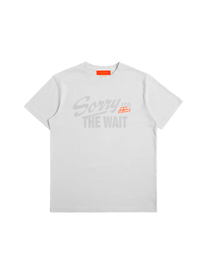 Sorry For The Wait T-Shirt (White/White)